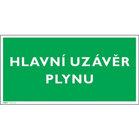 Tabulka – Hlavní uzávěr plynu