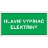 Tabulka – Hlavní vypínač elektřiny